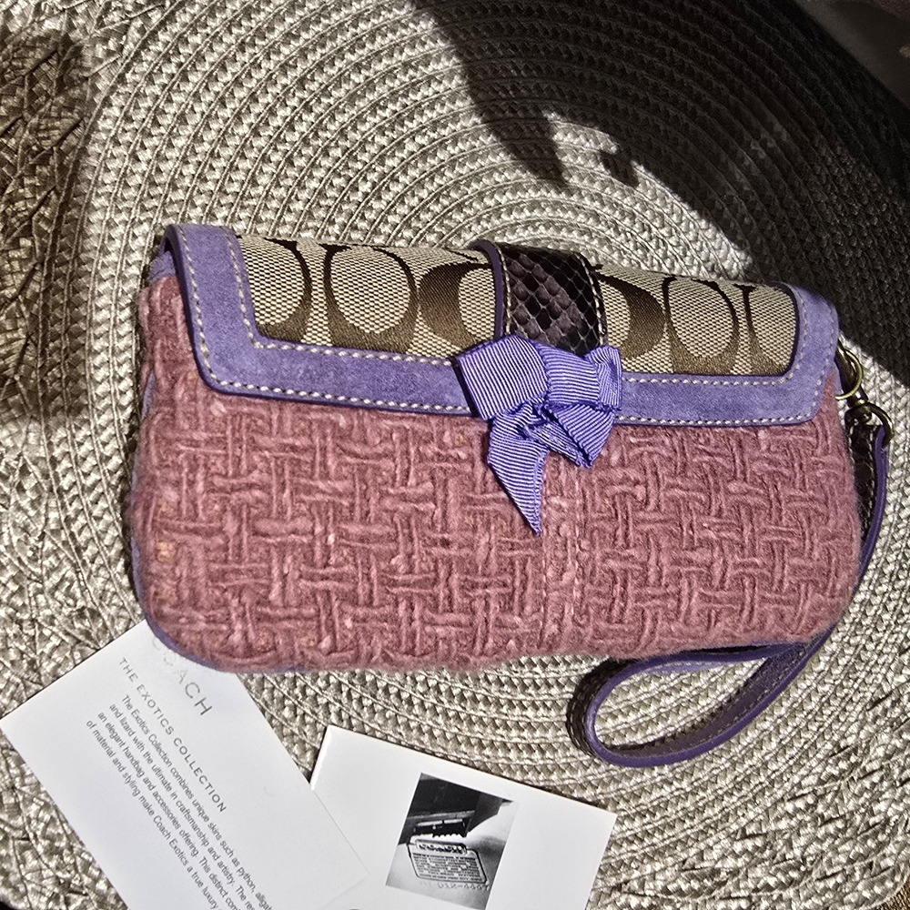 Coach Pink and Purple Women's Clutch - Picture 3 of 11